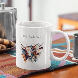 Scandi Farmhouse Cattle, op maat Tweekleurige Koffiemok