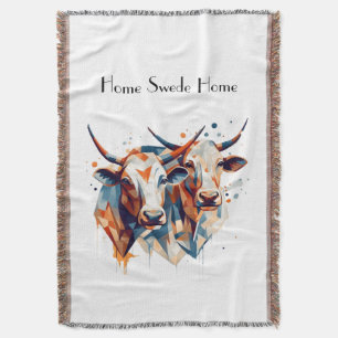 Scandi Farmhouse Rundvee, op maat Deken
