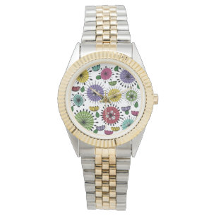 Scandi Flowers Horloge