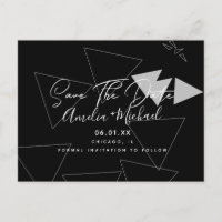 Scandi Geometrische Vormen Save the Date Ansichtka