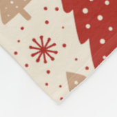 Scandi Kerstbos Fleece Deken (Hoek)