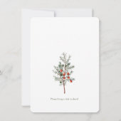 Scandi kerstfeest groen kaart (Achterkant)