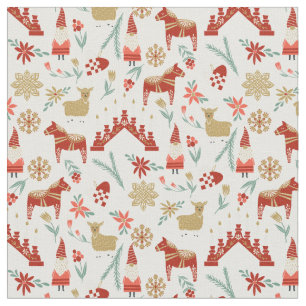 Scandi KerstGod Jul folk Stof