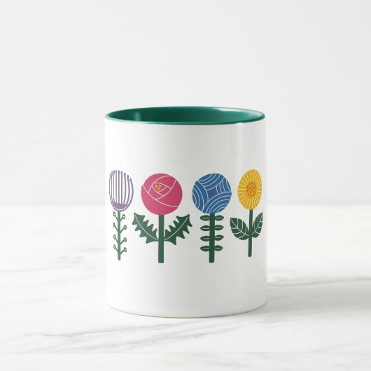 Scandi maxi floral mug  mok (Midden)