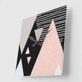 Scandi Mountain Peak Design Vierkante Klok (Hoek)