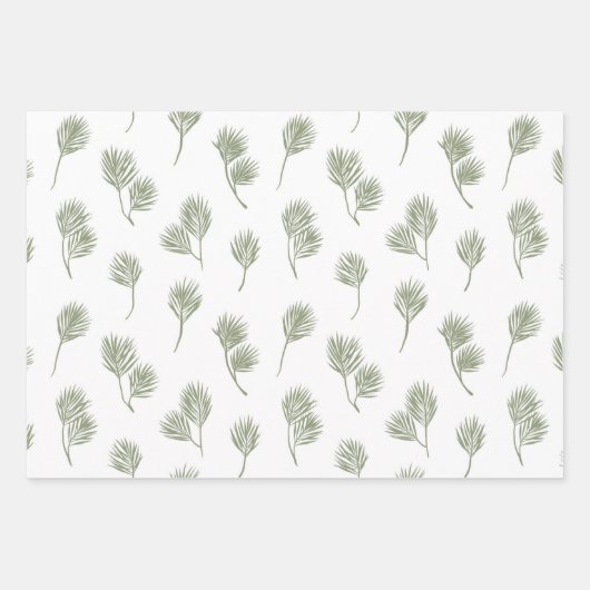 Scandi Pays Enveloppement de Noël Feuilles de papi (Devant)