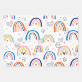 Scandi Rainbow Wrapping Paper Sheet Set (Voorkant)