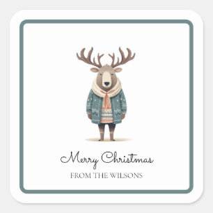 Scandi Rendier Dragen een jas Sticker