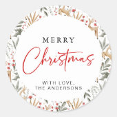 Scandi Sticker de Noël Étiquette de vacances Nordi (Devant)