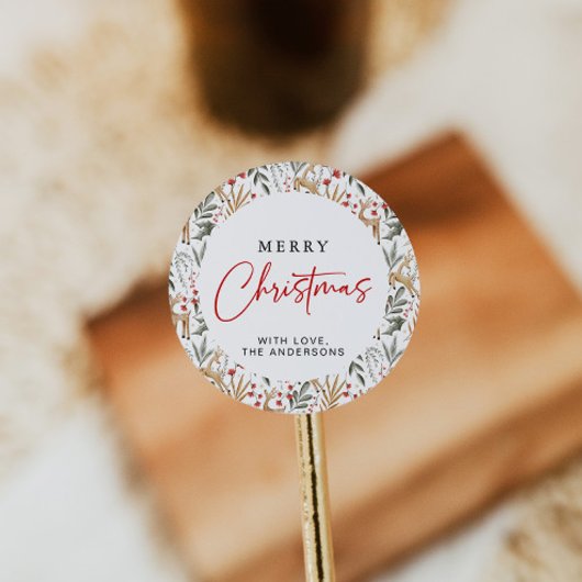 Scandi Sticker de Noël Étiquette de vacances Nordi