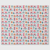 Scandi Style kerstcadeau Cadeaupapier (Vlak)