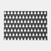 Scandi Tree Patroon | Minimalistisch zwart-wit Deurmat (Voorkant)