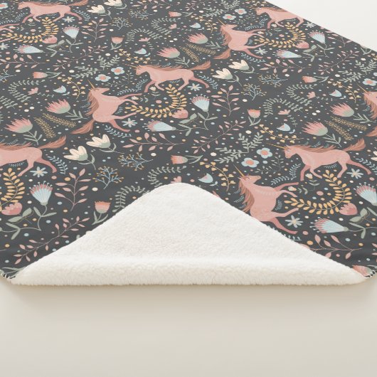 Scandi Unicorns Sherpa Blanket Sherpa Deken (3/4)