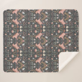 Scandi Unicorns Sherpa Blanket Sherpa Deken (Voorkant (horizontaal))