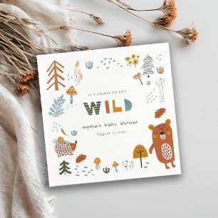 Scandi Wild Tropical Woodland Animals Baby shower Servet