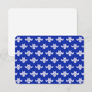 SCANDIA BLUE KNIT 3.5x5 Carte plate / Horizontale