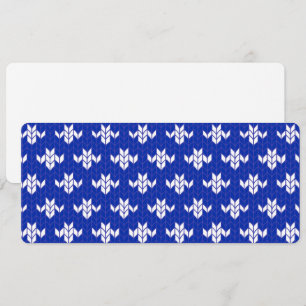 SCANDIA BLUE KNIT 4x9.25 Carte plate / Horizontal