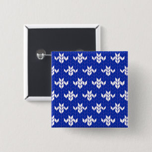 SCANDIA BLUE KNIT Square Pin Button