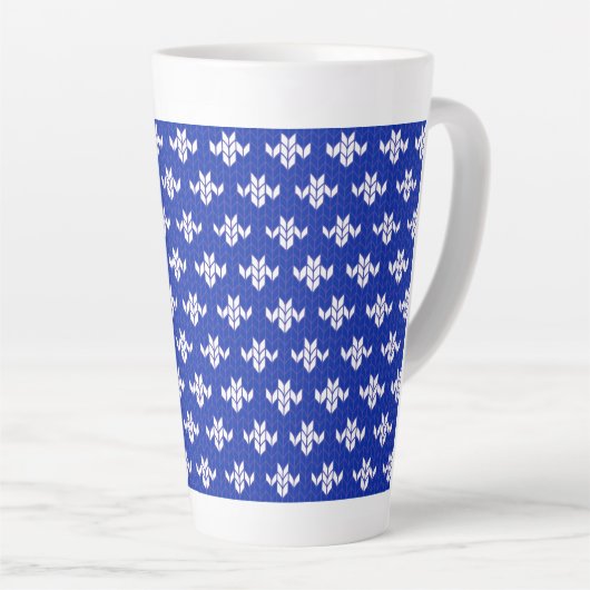 SCANDIA BLUE KNIT Tall Latte Mug (Angle droit)