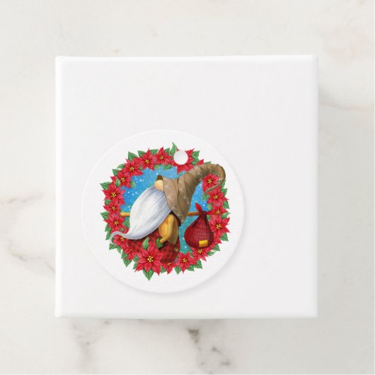 Scandinadic Kerstgnome Bedankjes Labels (In situ)