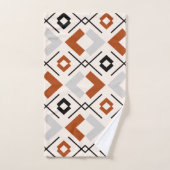 Scandinave brûlé orange gris et beige géométrique (Serviette à main)