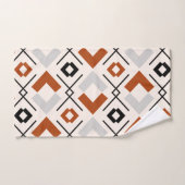 Scandinave brûlé orange gris et beige géométrique (Serviette à main)