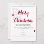 Scandinave Red Folk Art Cartes de fin de année d'a (Dos)