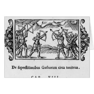 Scandinaves employant leurs flèches