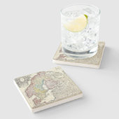  Scandinavia-kaart Stenen Onderzetter (Zijkant)