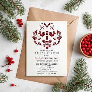 Scandinavian Birds Christmas Vrijgezellenfeest Kaart