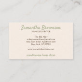 Scandinavian Boho chic Decor Cat Dog Home Beach Visitekaartje (Achterkant)