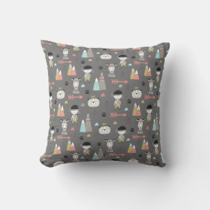 Scandinavian Boho Wilderness Dark Grey Kussen