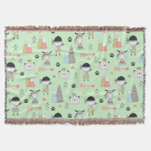 Scandinavian Boho Wilderness Fun Deken