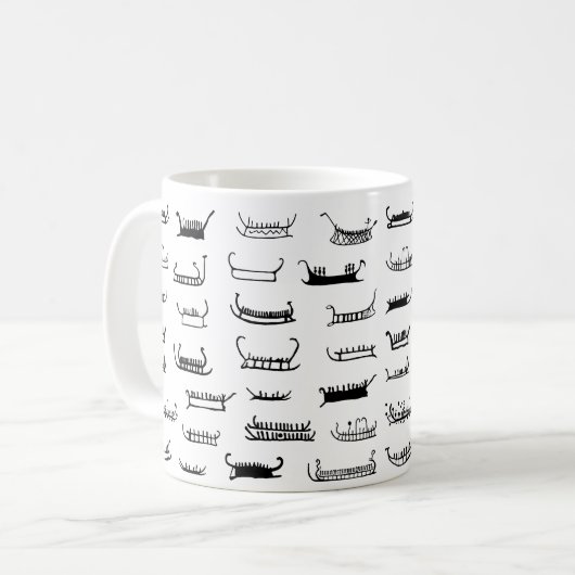 Scandinavian Bronze Age rock art Koffiemok (Voorkant links)