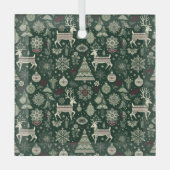 Scandinavian Christmas Time Glas Ornament (Voorkant)