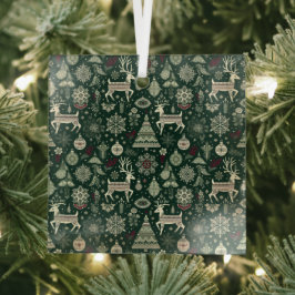 Scandinavian Christmas Time Glas Ornament