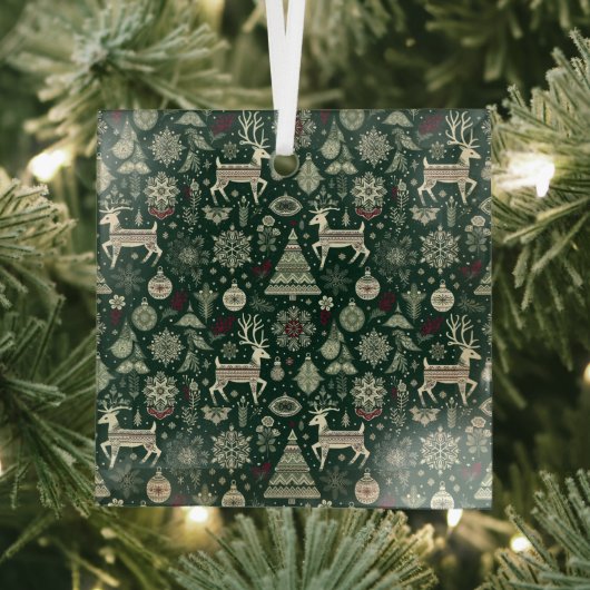 Scandinavian Christmas Time Glas Ornament (Insitu)