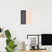 Scandinavian Circle Line Wall Art – Neutral Print (Thuiskantoor)