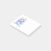 Scandinavian Dala Horse Blue Post-it® Notes (Schuin)