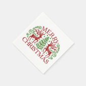 Scandinavian Deer Kerstmis Servet (Hoek)