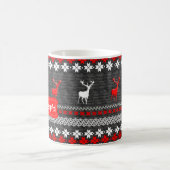 Scandinavian Deer Kerstpattern Personalized Koffiemok (Center)