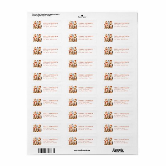 Scandinavian Fall Return Address Label (Full Sheet)