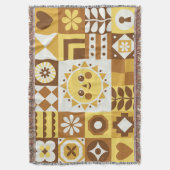 Scandinavian Floral: Abstracte  Kaart. Deken (Voorkant Verticaal)