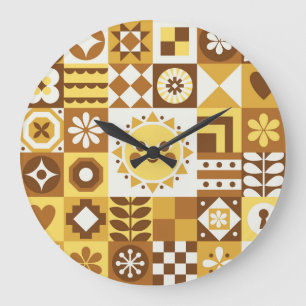 Scandinavian Floral: Abstracte Kaart. Grote Klok