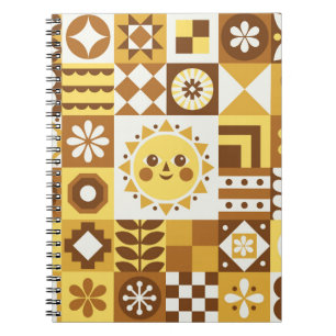 Scandinavian Floral: Abstracte Kaart. Notitieboek