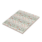  Scandinavian Floral Folk Design Pattern  Tegeltje (Zijkant)