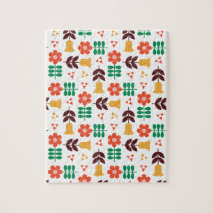 Scandinavian Floral Pattern Legpuzzel
