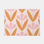 Scandinavian floral pattern, retro style, mid cent deurmat (Voorkant)