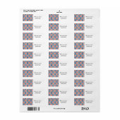 Scandinavian floral pattern, retro style, mid cent etiket (Full Sheet)