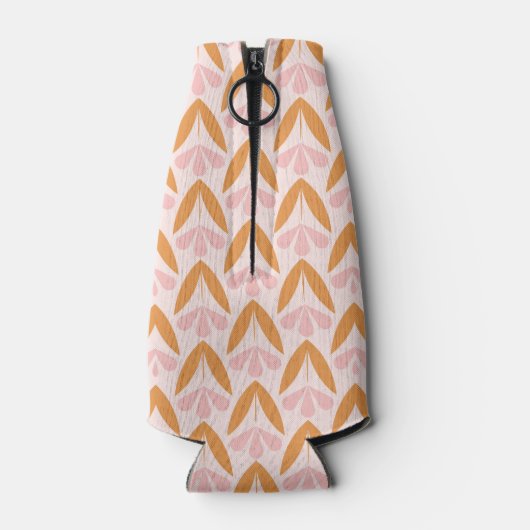 Scandinavian floral pattern, retro style, mid cent flesjeskoeler (Achterkant)